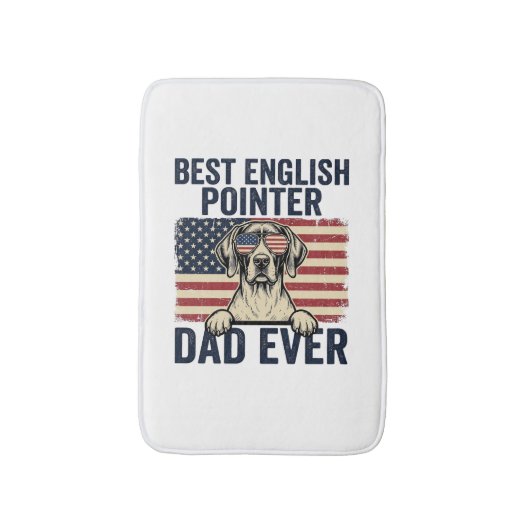 Beste Engelse Pointer Vader Ooit Patriottische Hon Badmat (Voorkant Verticaal)