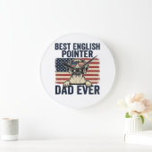 Beste Engelse Pointer Vader Ooit Patriottische Hon Grote Klok (Huis)