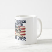 Beste Engelse Pointer Vader Ooit Patriottische Hon Koffiemok (Voorkant rechts)