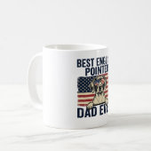 Beste Engelse Pointer Vader Ooit Patriottische Hon Koffiemok (Voorkant links)