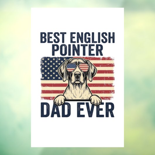 Beste Engelse Pointer Vader Ooit Patriottische Hon Raamsticker (Vel 3)