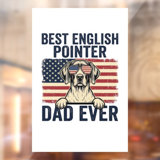 Beste Engelse Pointer Vader Ooit Patriottische Hon Raamsticker (Vel 2)