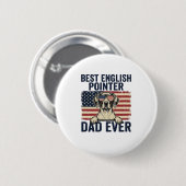 Beste Engelse Pointer Vader Ooit Patriottische Hon Ronde Button 5,7 Cm (Voorkant /achterkant)