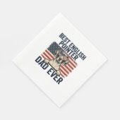 Beste Engelse Pointer Vader Ooit Patriottische Hon Servet (Hoek)