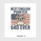 Beste Engelse Pointer Vader Ooit Patriottische Hon Sticker (Vel)