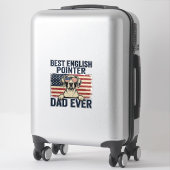 Beste Engelse Pointer Vader Ooit Patriottische Hon Sticker (Koffer)