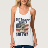 Beste Engelse Pointer Vader Ooit Patriottische Hon Tanktop (Voorkant)