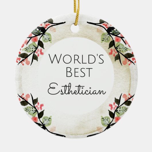 Beste Estheticiaanse cadeau 2 van de wereld Keramisch Ornament (Voorkant)
