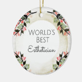 Beste Estheticiaanse cadeau 2 van de wereld Keramisch Ornament (Links)