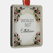 Beste Estheticiaanse cadeau 2 van de wereld Metalen Ornament (Rechts)