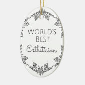 Beste estheticiaanse cadeau ter wereld 3 keramisch ornament (Links)