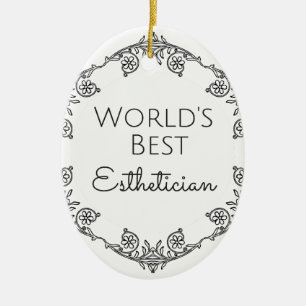 Beste estheticiaanse cadeau ter wereld 3 keramisch ornament