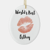 Beste estheticiaanse cadeau van de wereld 6 keramisch ornament (Rechts)