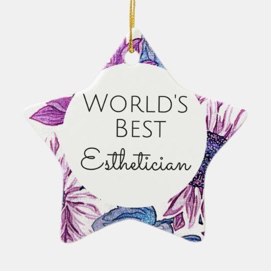 Beste estheticien cadeau 5 keramisch ornament (Voorkant)