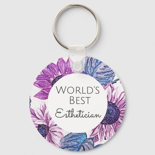 Beste estheticien cadeau 5 sleutelhanger (Voorkant)