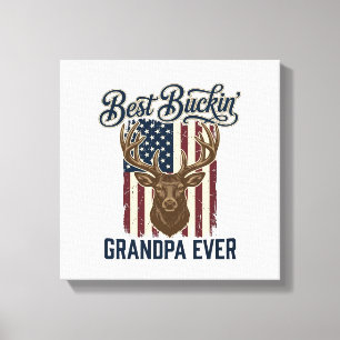 Beste Ever Geitjeshengst Opa Eland Jacht Shirt Ont Canvas Afdruk