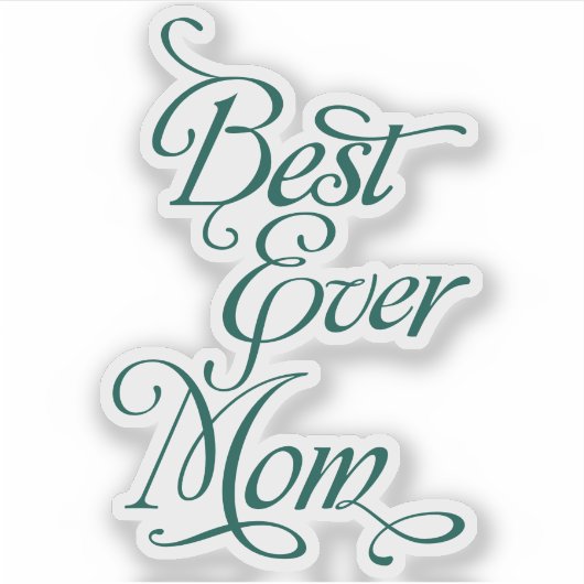 Beste EVER MOM Sticker (Voorkant)