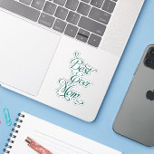 Beste EVER MOM Sticker (Laptop met iPhone)