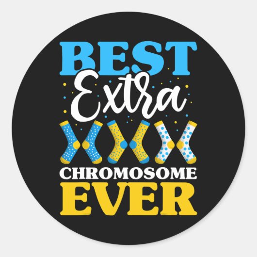 Beste extra bewustzijn over chromosoomsyndroom ooi ronde sticker (Voorkant)