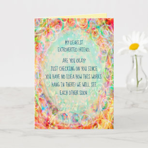"Beste extraverte vriend" geïnspireerde Kaart