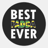 Beste Fadda Ooit Papa Vaderdag Ronde Sticker (Voorkant)