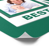 Beste familie ooit Aangepaste groene collage met 4 Poster (Hoek)