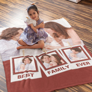 Beste familie ooit Aangepaste Instagram 4 foto col Fleece Deken