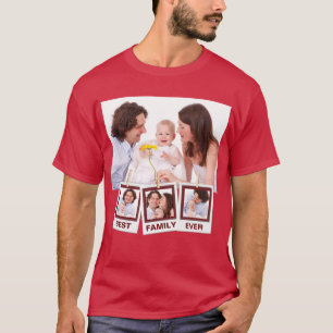 Beste familie ooit Aangepaste Instagram 4 foto col T-shirt