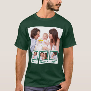 Beste familie ooit Aangepaste Instagram 4 foto col T-shirt