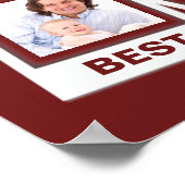 Beste Familie Ooit Aangepaste Rode 4 Foto Collage Poster (Hoek)