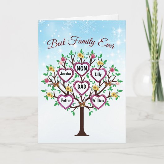 Beste familie ooit feestdagen kaart (Voorkant)