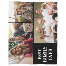 Beste familie ooit foto collage fleece deken