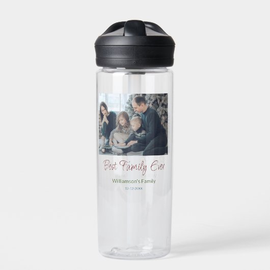 Beste familie ooit toevoegen familienaam afbeeldin waterfles (Voorkant)