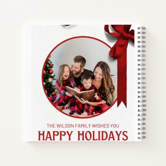 Beste Familie's Merry Christmas Spiral Notitieboek (Achterkant)