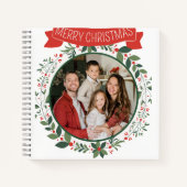 Beste Familie's Merry Christmas Spiral Notitieboek (Voorkant)