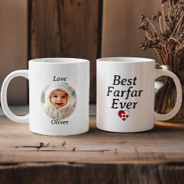 Beste Farfar Ooit - Gepersonaliseerde foto Yule He Grote Koffiekop