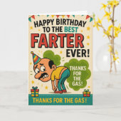 Beste Farter ooit Bedankt voor het gas! Kaart (Gele Bloem)