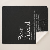 Beste favoriete definitie, persoonlijk zwart sherpa deken (Voorkant (horizontaal))