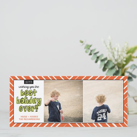 Beste feestdag ooit x2! feestdagenkaart (Staand voorkant)