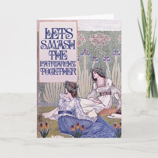 Beste feminist FriendLets smaakt de patriarchie Kaart (Voorkant)