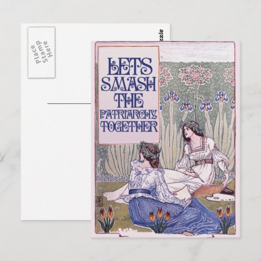 Beste feministische vriend briefkaart (Voorkant / Achterkant)