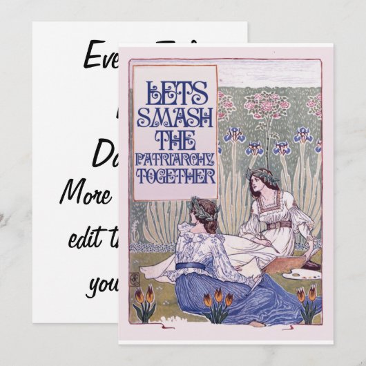 Beste feministische vriend kaart (Voorkant / Achterkant)