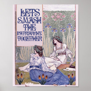 Beste feministische vriend laat de patriarchie slo poster