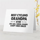 Beste fietsende opa ooit Vaderdag grootvader Kaart (Gele Bloem)