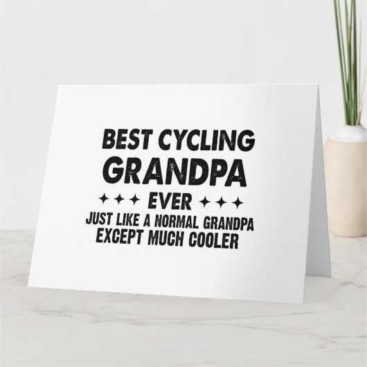 Beste fietsende opa ooit Vaderdag grootvader Kaart (Voorkant)