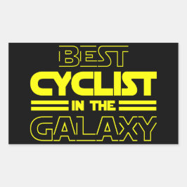 Beste fietser in de melkweg rechthoekige sticker
