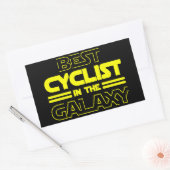 Beste fietser in de melkweg rechthoekige sticker (Envelop)