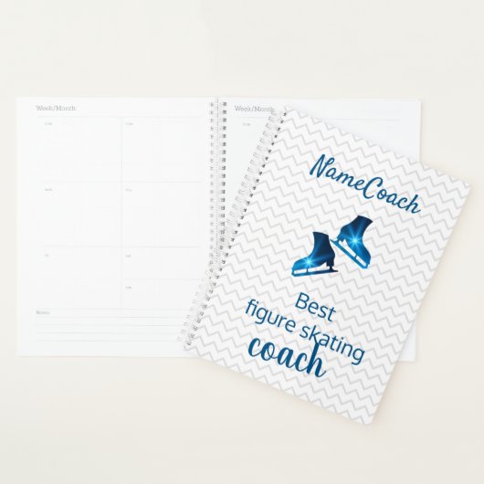 Beste figuurlijke schaatsentrainer - blauwe ster planner (Display)