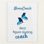 Beste figuurlijke schaatsentrainer - blauwe ster planner (Voorkant)