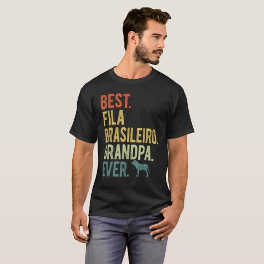 Beste Fila Brasileiro Opa Ever Dog Father's Da T-shirt (Voorkant volledig)